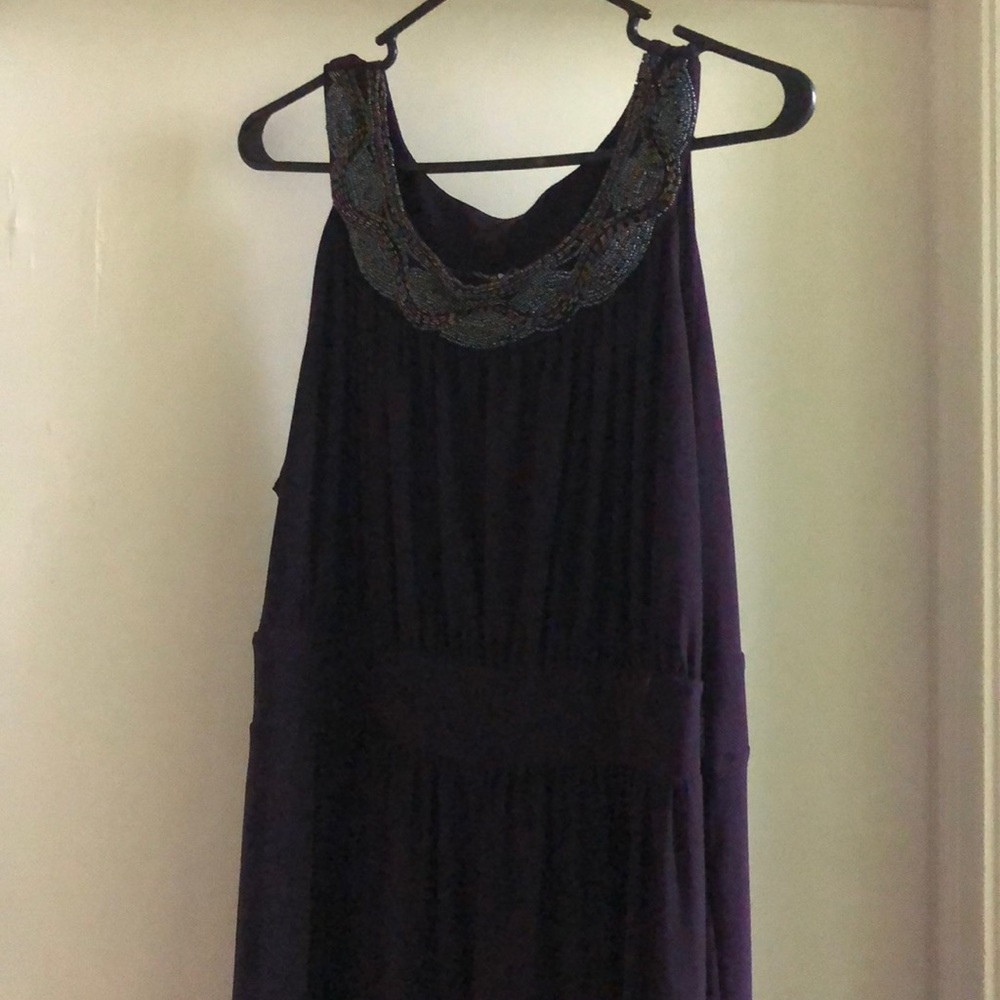 Beautiful eggplant purple floor length dress